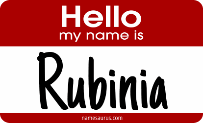 Hello my name is Rubinia png download