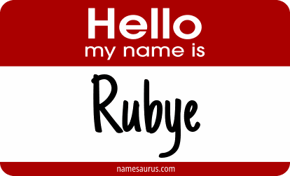 Hello my name is Rubye png download