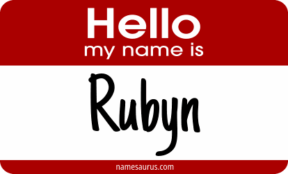 Hello my name is Rubyn png download