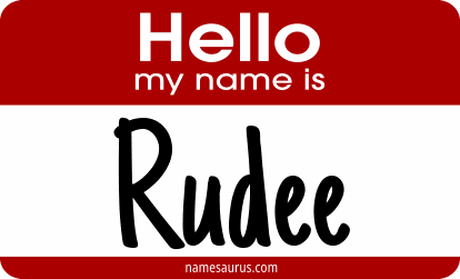 Hello my name is Rudee png download