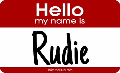 Hello my name is Rudie png download