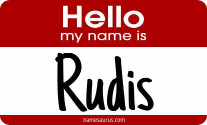 Hello my name is Rudis png download