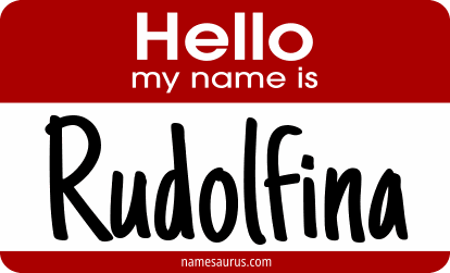 Hello my name is Rudolfina png download