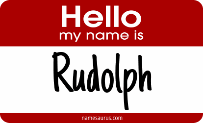 Hello my name is Rudolph png download