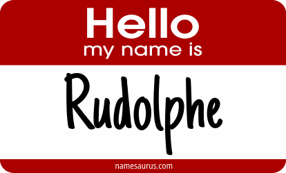 Hello my name is Rudolphe png download