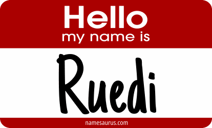 Hello my name is Ruedi png download