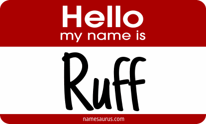 Hello my name is Ruff png download