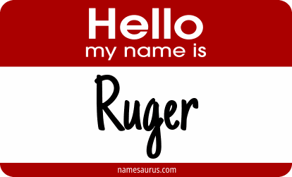 Hello my name is Ruger png download