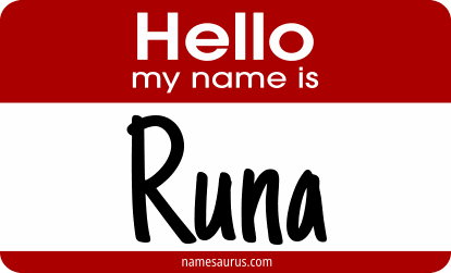 Hello my name is Runa png download