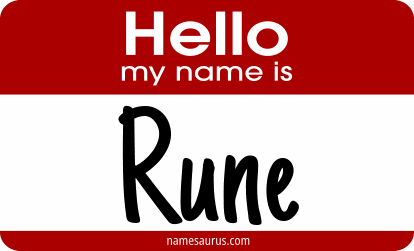 Hello my name is Rune png download
