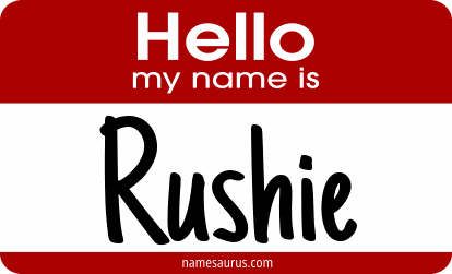Hello my name is Rushie png download