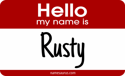 Hello my name is Rusty png download
