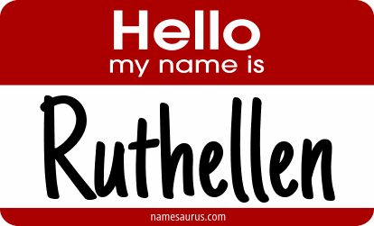 Hello my name is Ruthellen png download