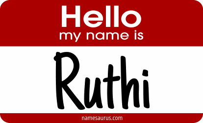 Hello my name is Ruthi png download