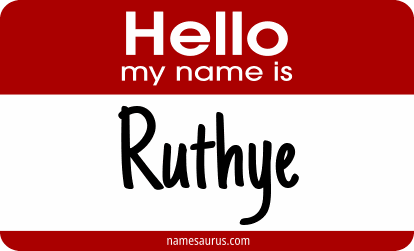 Hello my name is Ruthye png download