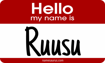 Hello my name is Ruusu png download