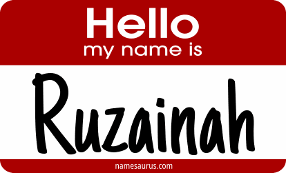 Hello my name is Ruzainah png download
