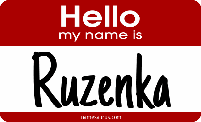 Hello my name is Ruzenka png download