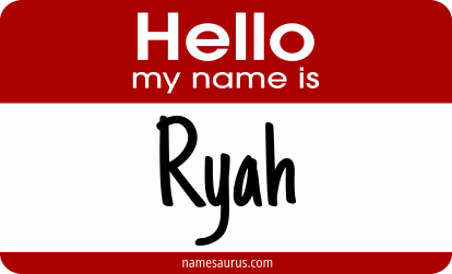 Hello my name is Ryah png download