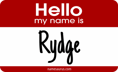 Hello my name is Rydge png download