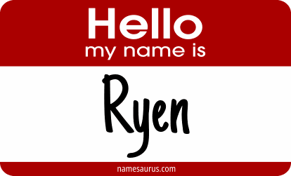 Hello my name is Ryen png download