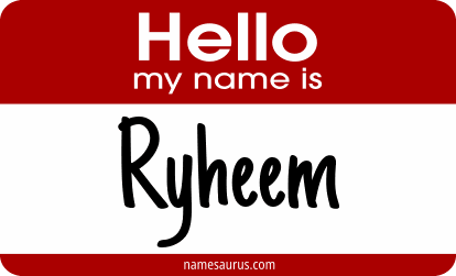 Hello my name is Ryheem png download