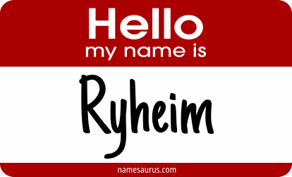Hello my name is Ryheim png download