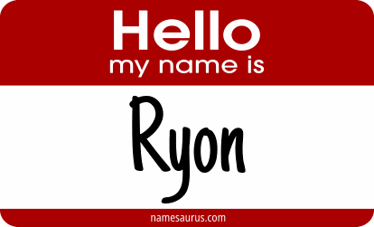 Hello my name is Ryon png download