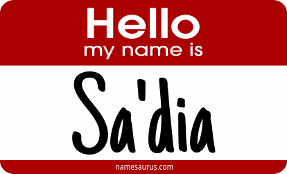 Hello my name is Sa'dia png download