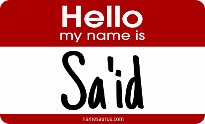 Hello my name is Sa'id png download