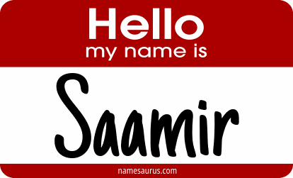 Hello my name is Saamir png download