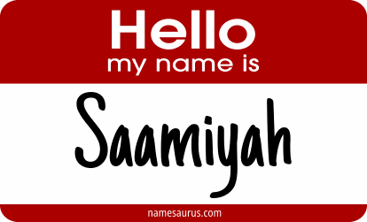 Hello my name is Saamiyah png download