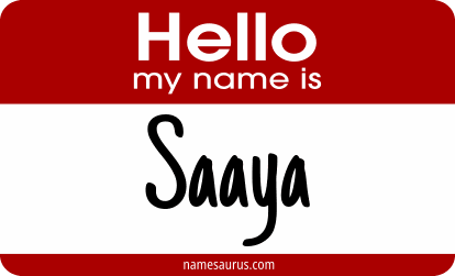 Hello my name is Saaya png download