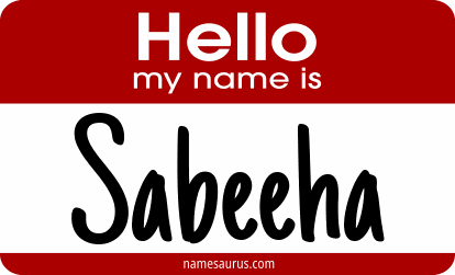 Hello my name is Sabeeha png download