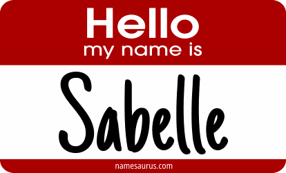 Hello my name is Sabelle png download