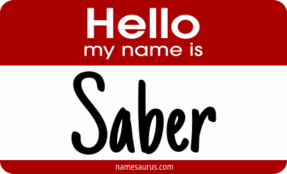 Hello my name is Saber png download