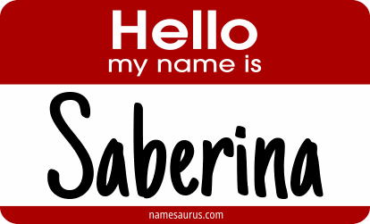 Hello my name is Saberina png download