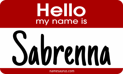 Hello my name is Sabrenna png download
