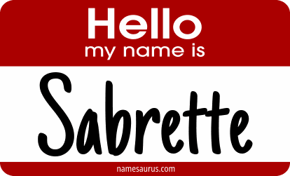 Hello my name is Sabrette png download