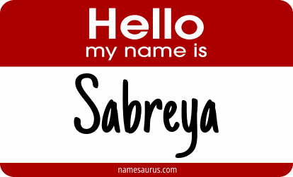 Hello my name is Sabreya png download