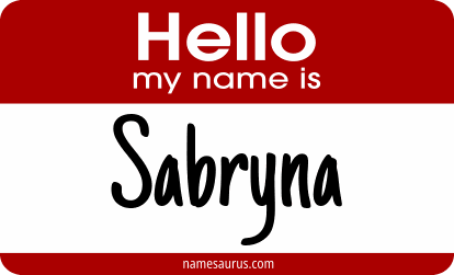 Hello my name is Sabryna png download
