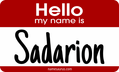 Hello my name is Sadarion png download