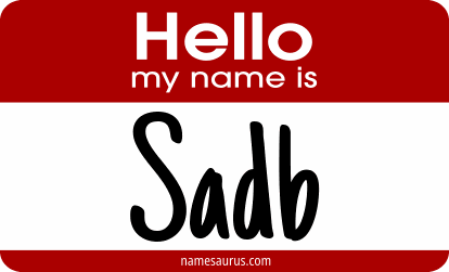 Hello my name is Sadb png download