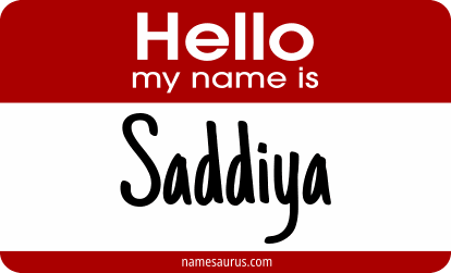 Hello my name is Saddiya png download