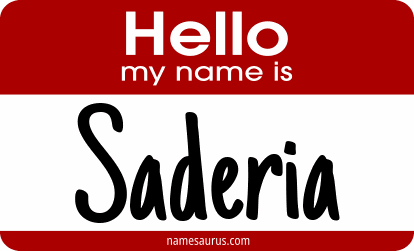 Hello my name is Saderia png download