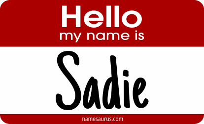 Hello my name is Sadie png download