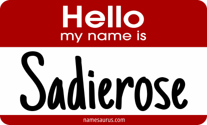 Hello my name is Sadierose png download
