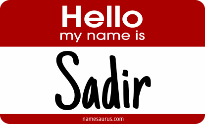 Hello my name is Sadir png download