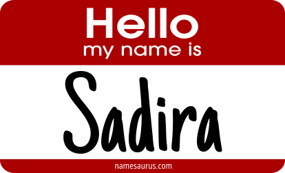 Hello my name is Sadira png download