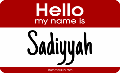 Hello my name is Sadiyyah png download